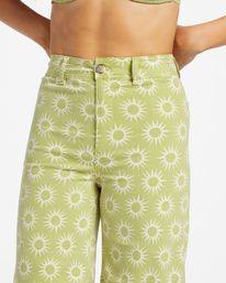 3 Free Fall Print - Broek met wijde pijpen voor Dames Green ABJNP00352 Billabong