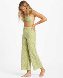 1 Free Fall Print - Broek met wijde pijpen voor Dames Green ABJNP00352 Billabong