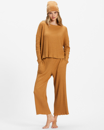 Still Loungin - High Waist Knit Trousers for Women  ABJNP00393