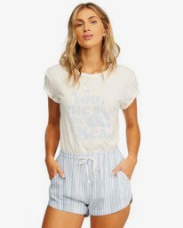 0 Road Trippin Elastic Waist Shorts Blue ABJNS00100 Billabong