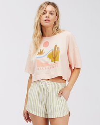 billabong, Road Trippin Elastic Waist Shorts, SALT CRYSTAL 1 (sc1) Road Trippin - Elasticated Shorts for Women ABJNS00100