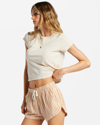 1 Road Trippin Elastic Waist Shorts Beige ABJNS00100 Billabong