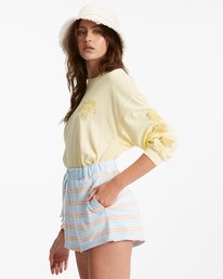 4 Feeling Free High-Waisted Knit Shorts Blue ABJNS00218 Billabong