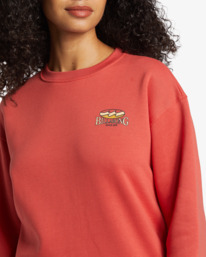 4 Tricolor Hibiscus Sweatshirt Red ABJSF00517 Billabong