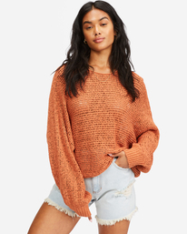 0 Forever Golden V-Neck Pullover Sweater Multicolor ABJSW00171 Billabong