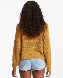2 Forever Golden V-Neck Pullover Sweater Yellow ABJSW00171 Billabong