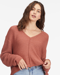 3 Every Day Pullover Sweater Red ABJSW00198 Billabong