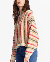 3 She's A Trip Crewneck Sweater White ABJSW00201 Billabong