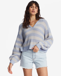 billabong, Mas Amor Hooded V-Neck Sweater, GOOD TIDES (phv0) MAS AMOR ABJSW00212