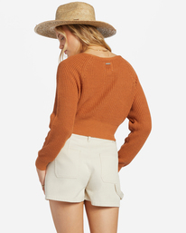 2 Sun Soaked V-Neck Sweater Brown ABJSW00273 Billabong