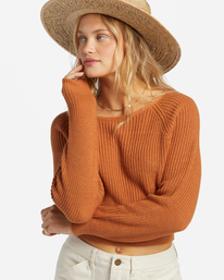 3 Sun Soaked V-Neck Sweater Brown ABJSW00273 Billabong
