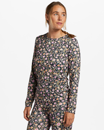 4 A/Div Warm Up Tech Long Sleeve Knit Top Black ABJTO00107 Billabong