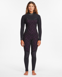 6 3/2 Salty Dayz Chest Zip Full Wetsuit Black ABJW100121 Billabong