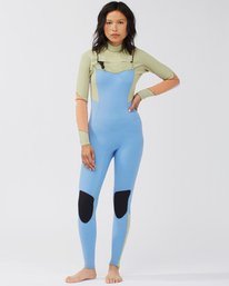 0 3/2 Salty Dayz Chest Zip Full Wetsuit Blue ABJW100121 Billabong