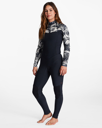 1 4/3 Salty Dayz Chest Zip Full Wetsuit Black ABJW100122 Billabong