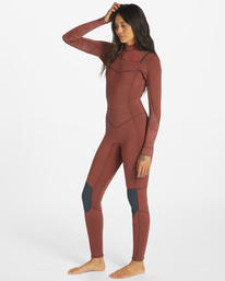 1 3/2mm Synergy - Chest Zip Wetsuit for Women Brown ABJW100129 Billabong
