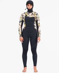 billabong, 4/3 Salty Dayz Hooded Full Wetsuit, JUNGLE NIGHT (kyg6) 43 SALTY DAYZ HOODED FULL ABJW200103