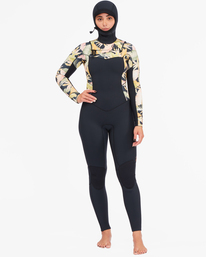 1 4/3 Salty Dayz Hooded Full Wetsuit Black ABJW200103 Billabong