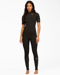 billabong, 2/2 Synergy Center Zip Short Sleeve Full Wetsuit, BLACK TIE DYE (bti) 202 SYNERGY CZ SS FULL ABJW300101