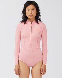 0 1/1 Salty Dayz Light Long Sleeve Spring Suit Pink ABJW400106 Billabong