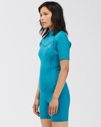 1 2/2 Synergy Back Zip Short Sleeve Springsuit Black ABJW500106 Billabong
