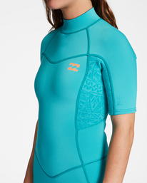 3 2/2mm Synergy - Short Sleeve Back Zip Springsuit for Women Blue ABJW500106 Billabong