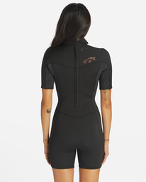 2 2/2 Synergy Back Zip Short Sleeve Springsuit Black ABJW500106 Billabong
