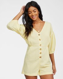 0 Sun Valley Romper Yellow ABJWD00235 Billabong
