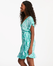 1 Wrap And Roll Woven Dress Green ABJWD00247 Billabong