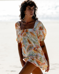 billabong, Bay Side Babydoll Dress, WHITE/MULTI (wmu) BAY SIDE ABJWD00337