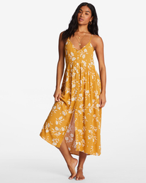 0 Venice Babe Midi Slip Dress Yellow ABJWD00355 Billabong