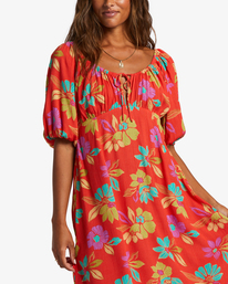 4 True Romance Midi Dress Red ABJWD00478 Billabong