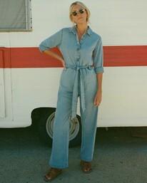 billabong, Salty Blonde Sunday Uniform Long Sleeve Jumpsuit, SALTY BLUE (syl) SUNDAY UNIFORM ABJWD00494