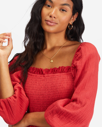 4 Magic Hour Midi Dress Red ABJWD00506 Billabong