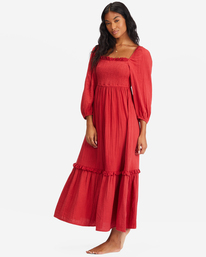 2 Magic Hour Midi Dress Red ABJWD00506 Billabong