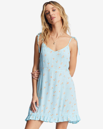 billabong, Heart Breaker Strappy Dress, PURE AQUA (bfd0) Heart Breaker - Strappy Dress for Women ABJWD00529