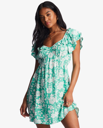 billabong, Enchant Me Mini Dress, SWEET GRASS (gkz0) Enchant Me - Mini Dress for Women ABJWD00530