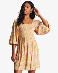 0 Paradise Days Mini Dress Yellow ABJWD00555 Billabong