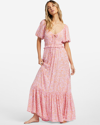 billabong, Sweet On You Robe longue pour Femme, PINK TRAILS (mgr0) Sweet On You - Maxi Dress for Women ABJWD00567