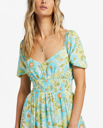 4 Something Pretty - Vestido Mini para Mujer Azul ABJWD00572 Billabong