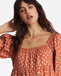 5 Love Crush Babydoll Dress Red ABJWD00581 Billabong