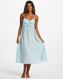 billabong, Rebel Heart Midi Slip Dress, PURE AQUA (bfd0) Rebel Heart - Midi Slip Dress for Women ABJWD00582