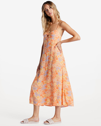 1 Last Sunset Midi Dress Orange ABJWD00598 Billabong