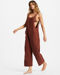 1 Pacific Time Strappy Jumpsuit Brown ABJWD00614 Billabong