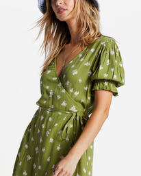 5 Chiquita - Robe portefeuille pour Femme Vert ABJWD00624 Billabong