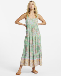 billabong, La Mer - Midi Dress for Women, GREEN (grj0) La Mer - Midi Dress for Women ABJWD00631