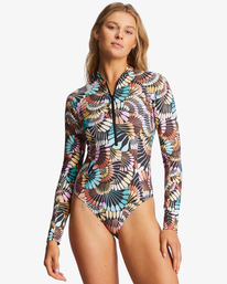billabong, A/Div Biarritz Maillot une pièce manches longues, BLACK MULTI 2 (bml2) A/DIV BIARRITZ BODYSUIT ABJWR00162