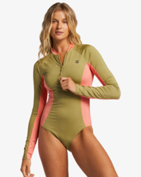1 A/Div Biarritz Long Sleeve Swimsuit Green ABJWR00162 Billabong