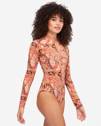 5 Lost In Time Back Half-Zip Long Sleeve Swimsuit  ABJWR00165 Billabong