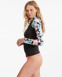 3 Feelin Tropical Long Sleeve Zip-Up Rashguard  ABJWR00184 Billabong